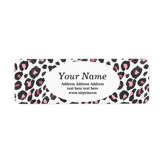 Animal, animal print, Leopard ,cheetah Return Address Label (Front)