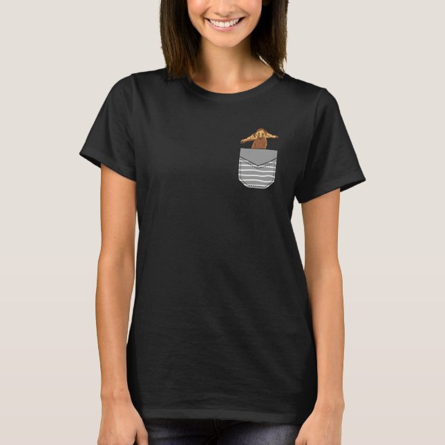 Animal Anteater In Pocket T-Shirt (Front)