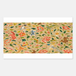 Animal Antique Horse Bird Deer Rabbit Rectangular Sticker