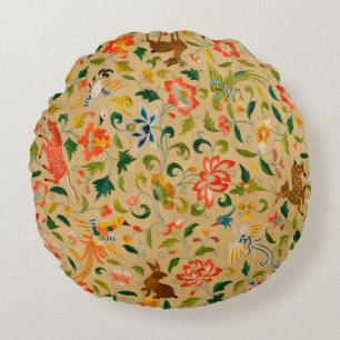 Animal Antique Horse Bird Deer Rabbit Round Cushion