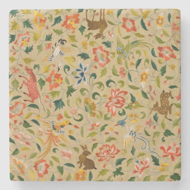 Animal Antique Horse Bird Deer Rabbit Stone Coaster (Front)