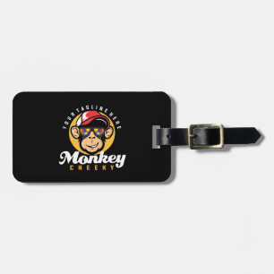 animal ape chimpanzee gorilla graphic illustration luggage tag
