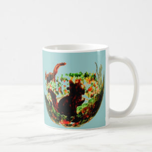 Animal Art Autumn Squirrels Coffee Mug