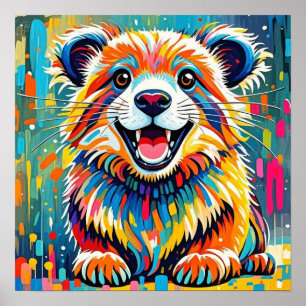 Animal art design featuring bold, dynamic poster