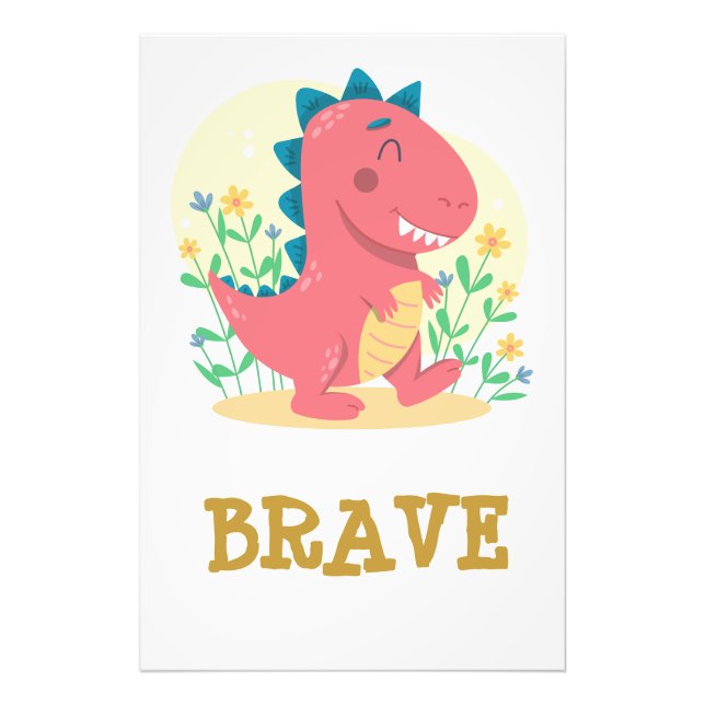 Animal Art Dinosaur Customizable & Downloadable Photo Print (Front)