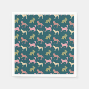 Animal Art Pattern Dog Color Patterns Cartoon Napkin