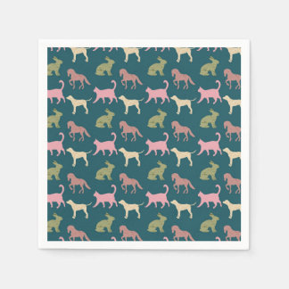 Animal Art Pattern Dog Colour Patterns Cartoon Napkin