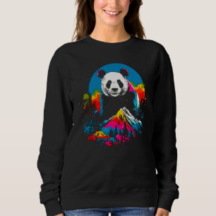 Animal Artist Panda Pop Design Sweatshirt
