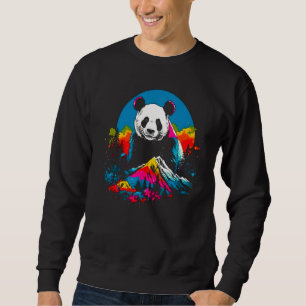 Animal Artist Panda Pop Design Sweatshirt