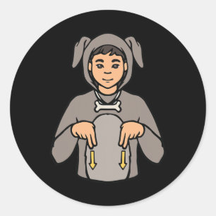 Animal Asl Hand Gesture Deaf Hearing Loss Awarenes Classic Round Sticker