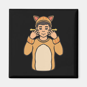 Animal Asl Hand Gesture Deaf Hearing Loss Awarenes Magnet