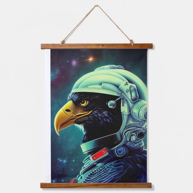 Animal Astronaut Space walk, Universe, space,eagle Hanging Tapestry (Front)