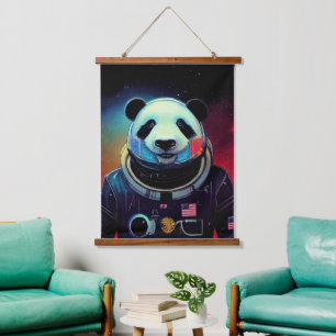 Animal Astronaut Space walk, Universe, space,panda Hanging Tapestry