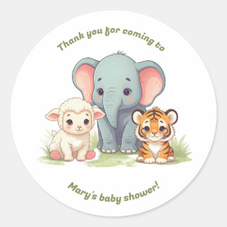 Animal Baby Shower Sticker