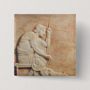 Animal baiting 15 cm square badge