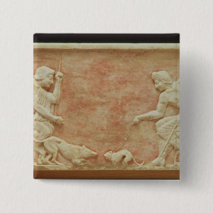 Animal baiting 15 cm square badge
