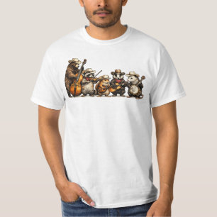 Animal Band , Funny Forest Animals Playing Instrum T-Shirt