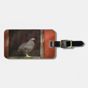 Animal - Bird - Chicken in a window Luggage Tag