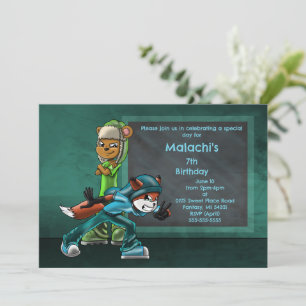 Animal Birthday Party  Invitation