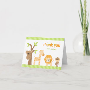 Animal Birthday Thank You Card