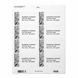 Animal Black White Pattern Stripes Modern Zebra