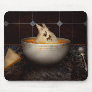 Animal - Bunny - There's a hare in my soup Mouse Pad