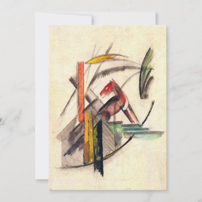 Animal by Franz Marc, Vintage Expressionism Art Invitation (Front)