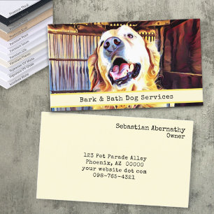 Animal Care Custom Photo Golden Retriever Business Card