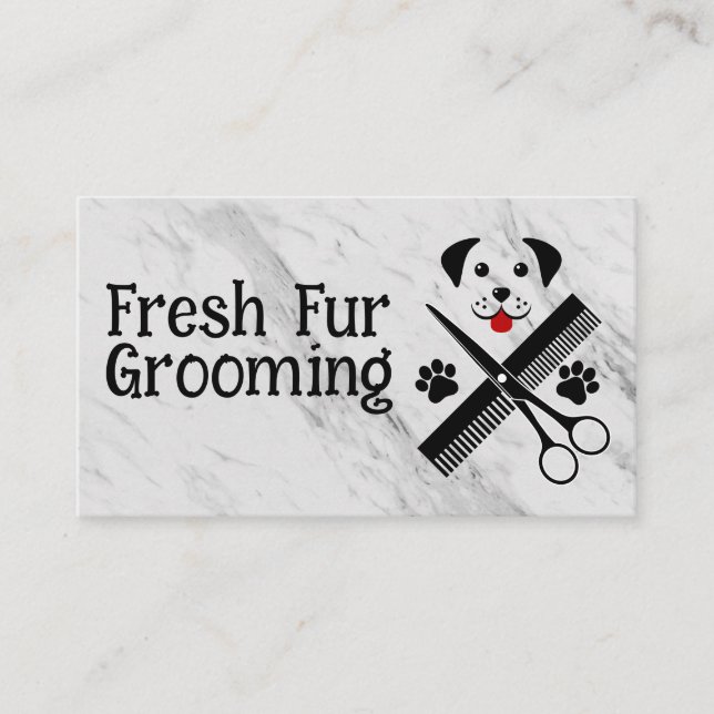 Animal Care | Groomer Hair Cutting Tools Business Card (Front)