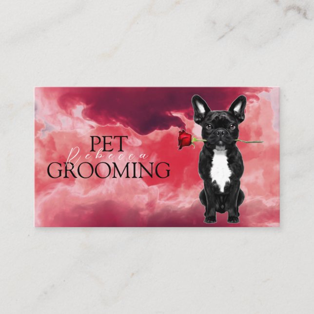 Animal Care Pet Grooming Spa Salon Puppy Business Card (Front)