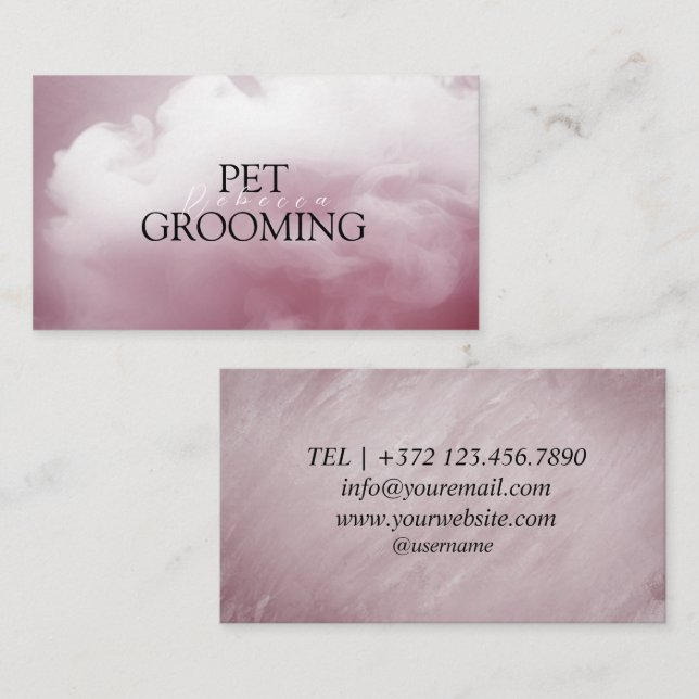 Animal Care Pet Grooming Spa Salon Puppy Business Card (Front/Back)
