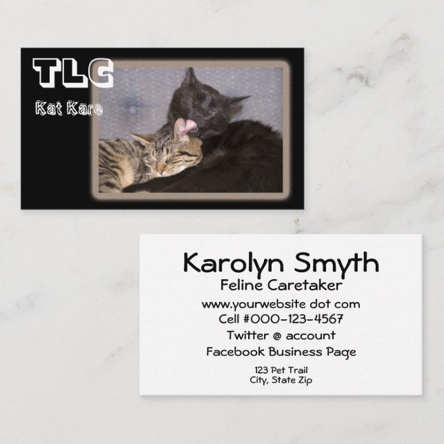 Animal Care Profession Brotherly Love Photo Business Card (Front/Back)