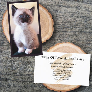 Animal Care Professional Placeholder Photo Business Card