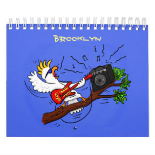 Animal cartoon illustration calendar