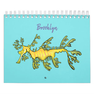 Animal cartoon illustration calendar
