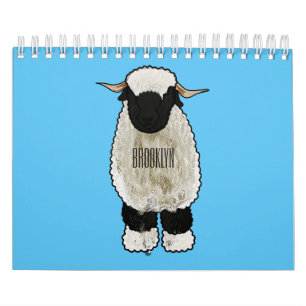 Animal cartoon illustration calendar