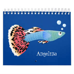 Animal cartoon illustration calendar