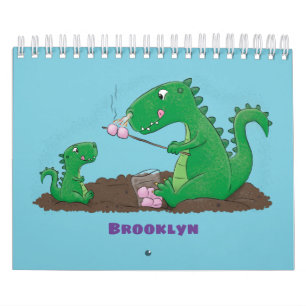 Animal cartoon illustration calendar