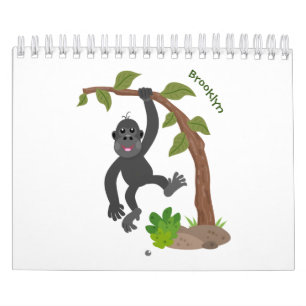 Animal cartoon illustration calendar