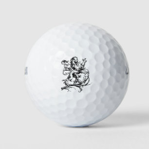 Animal Cat Decorative Heraldry Lion Mammal Golf Balls