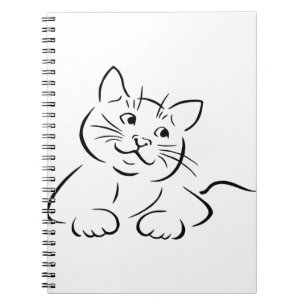 Animal Cat Drawing Feline Kitten Kittie Sketch Notebook