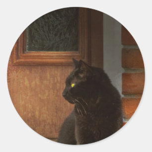 Animal - Cat - Good fortune and prosperity Classic Round Sticker