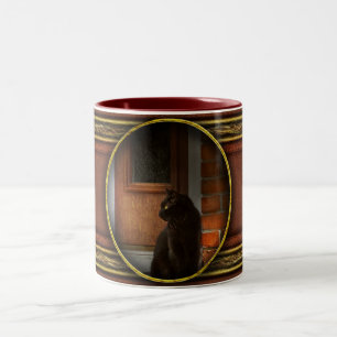 Animal - Cat - Good fortune and prosperity Two-Tone Coffee Mug