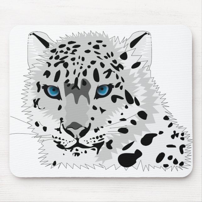 Animal Cat Leopard Snow Leopard Wild Cat Mouse Pad (Front)