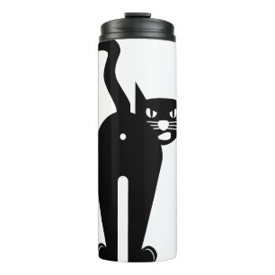 Animal Cat Mammal Silhouette Thermal Tumbler