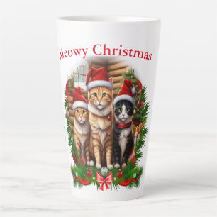 Animal Christmas cute cats Latte Mug