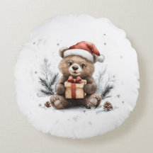 Animal Christmas Series Baby Bear Santa Hat
