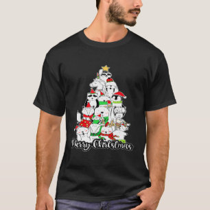Animal Christmas Tree Merry Xmas Sloth Llama T-Shirt