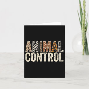Animal Control Funny Halloween Costume Zoo Party M Card