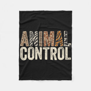 Animal Control Funny Halloween Costume Zoo Party M Fleece Blanket